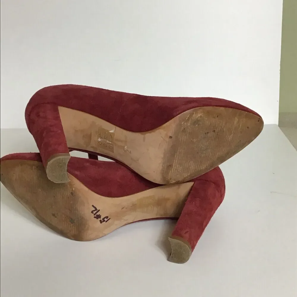 Madewell Women Shoes Sz. 7 Red Ankle strap heels Sexy Boho Y2k Workwear